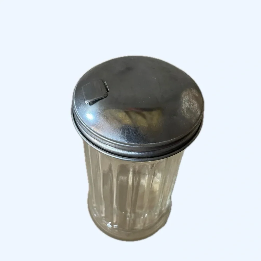 Vintage Kitchen - Fluted Coffee & Tea Sugar Dispenser With Aluminum Top